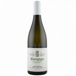 A bottle of Bourgogne wine from Grignon-Balthazar, featuring a dark green glass bottle with a white paper label and a white cap, set against a plain white background.